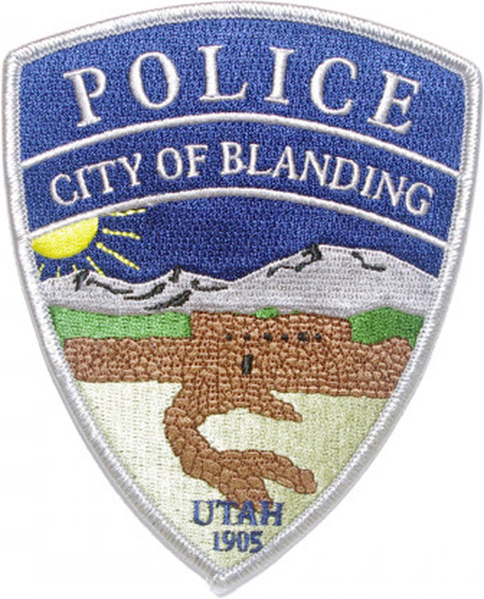 City Of Blanding Police geborduurde patch embleem | Opnaai